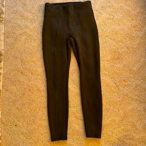 Spanx Faux Suede Leggings deep Moss‎ Green Sculpt M